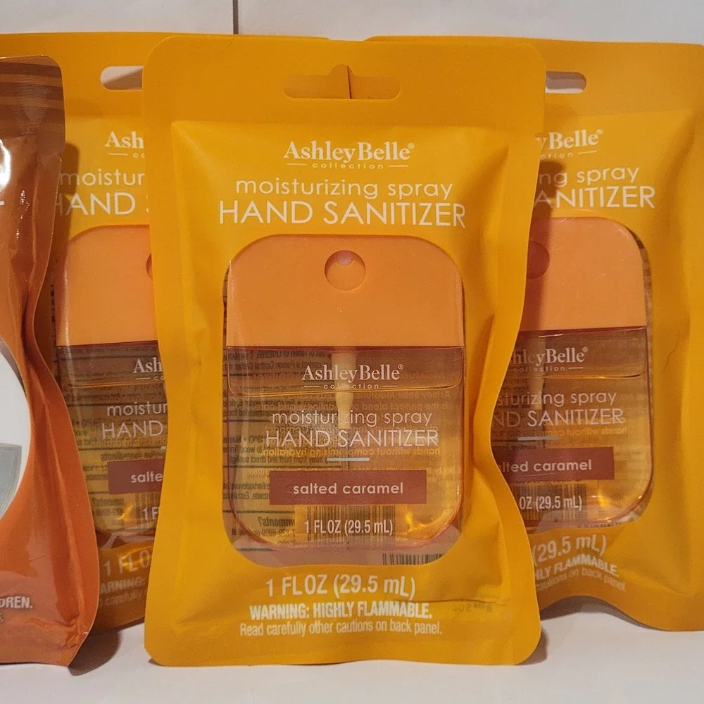 Ashley Belle Salted Caramel Body Mist & Hand Sanitizer Spray Lot 5pc Travel Size